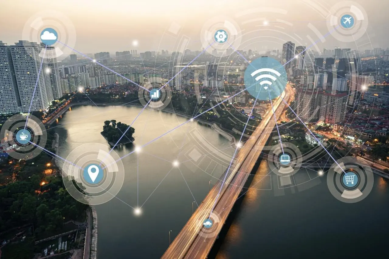 Connected world illustration