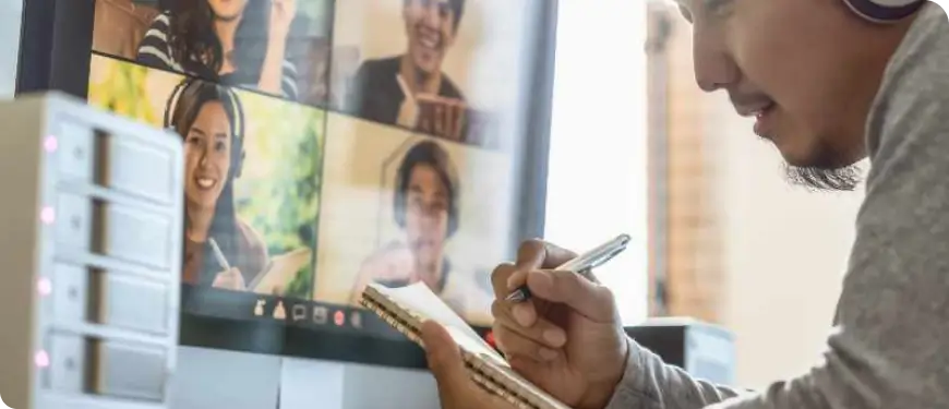 Person working remotely