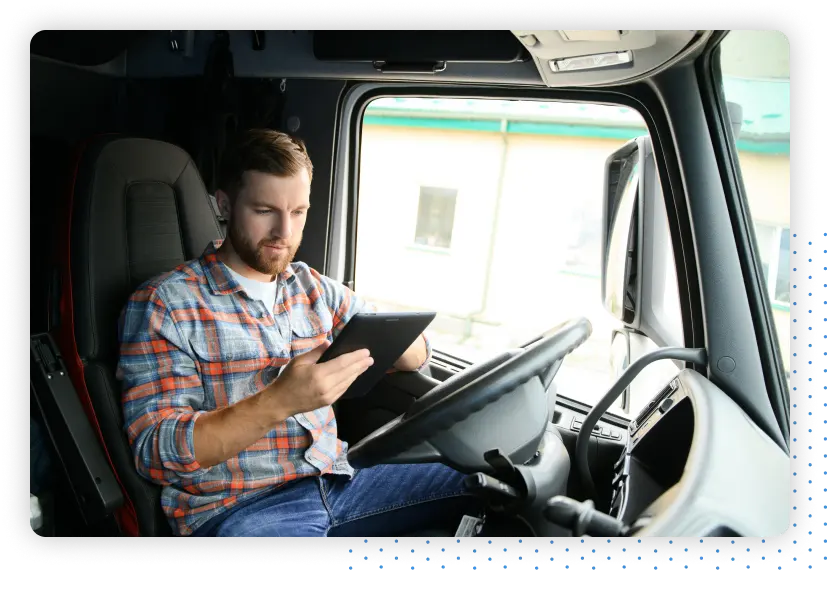 Driver using an iPad in a vehicle