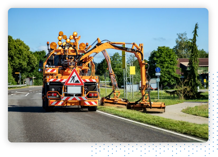 Orange Construction Truck