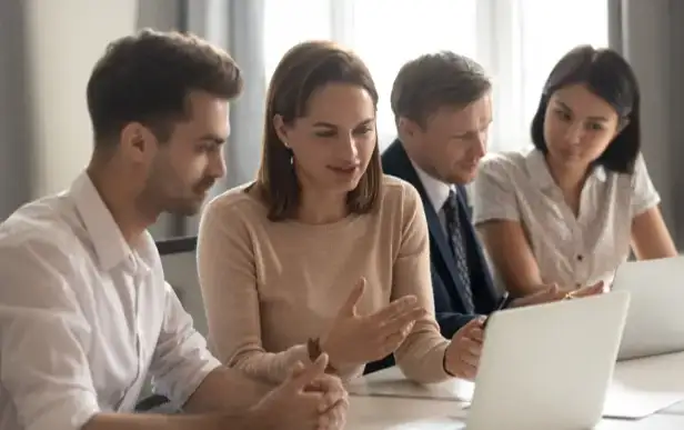People talking in an office environment