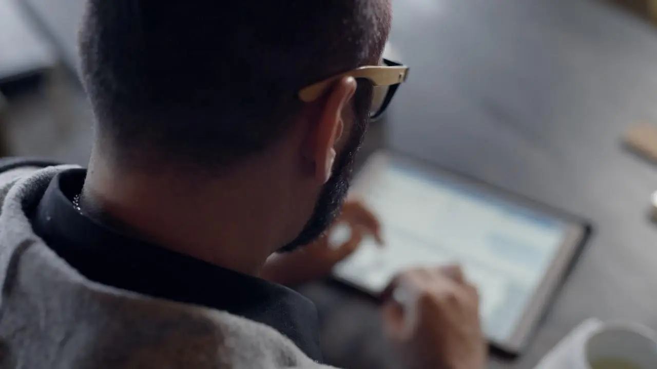 Person using a tablet