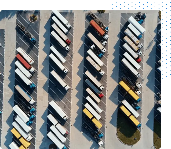 Truck Fleet parked in parking lot